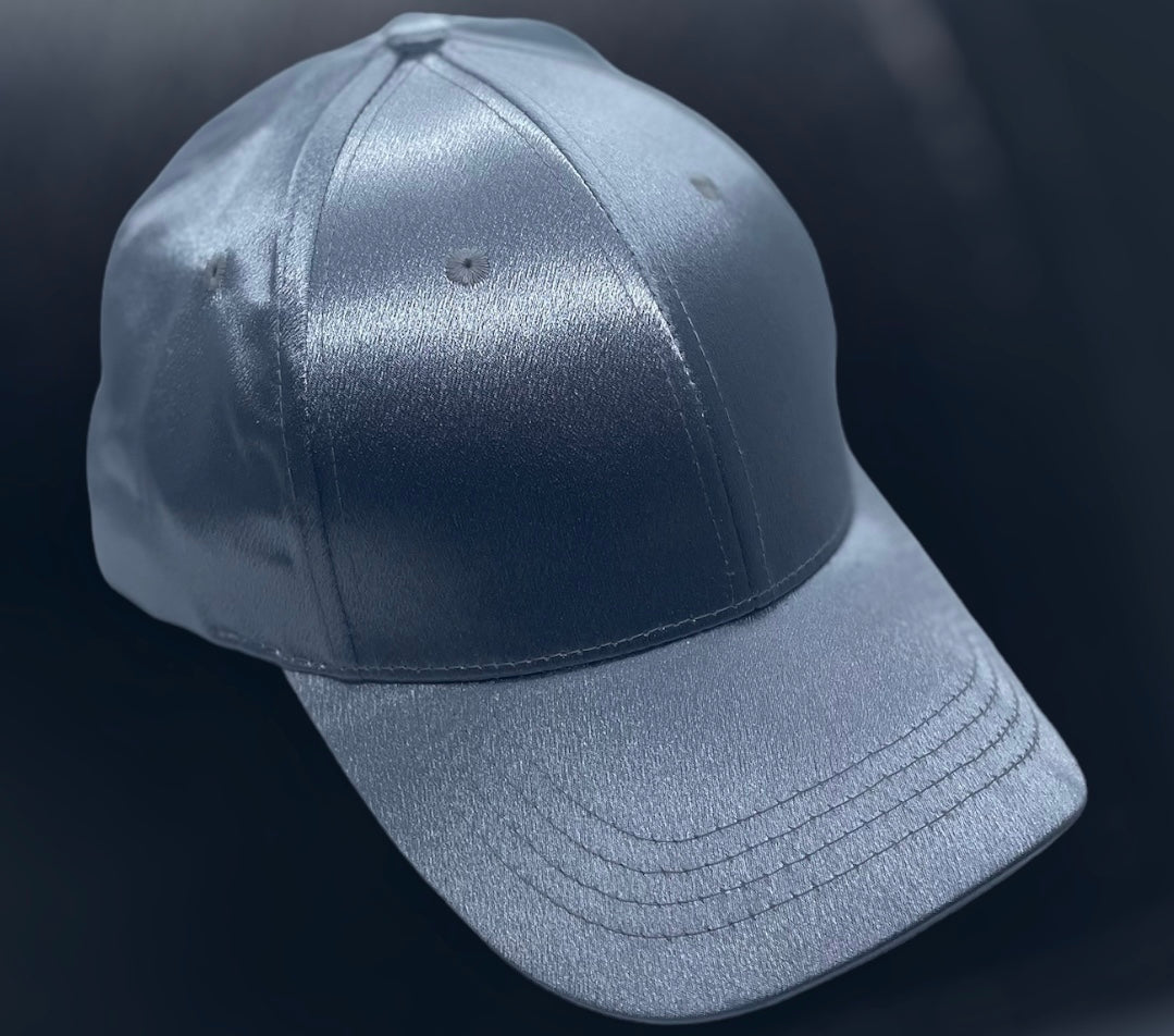 Silver/Satin Baseball Hats
