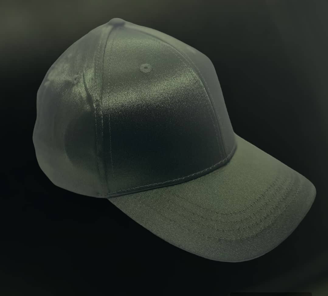 olive green satin hat